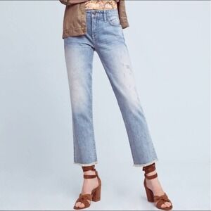 Anthropologie Hyphen Crop Boyfit Jeans Pilcro and the Letterpress Size 26 Cotton